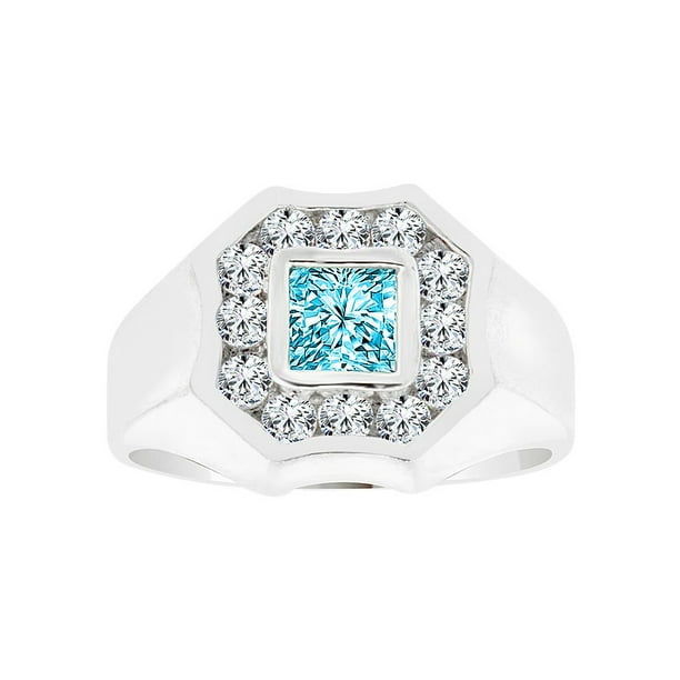 Man Guy Gent Wedding Band Ring Created CZ Crystals White Rhodium Plated Metal Man Guy Gent Wedding Band Ring Created CZ Crystals White Rhodium Plated Metal